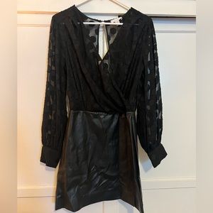 Cute little black dress with lace on top!